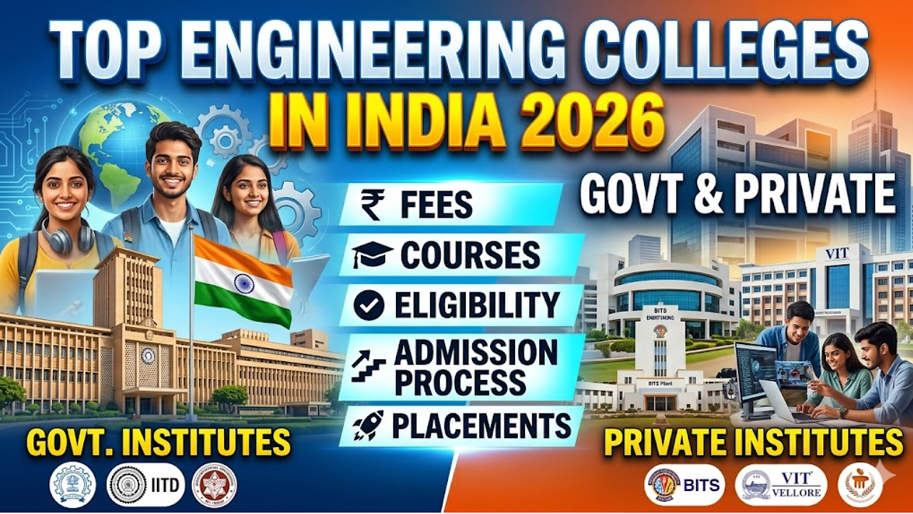 Top Engineering Colleges in India 2026: Govt & Private Institutes, Fees ...
