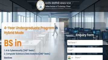 IIT Patna Invites Applications for 4-Year Undergraduate BS Programmes in Tech Fields